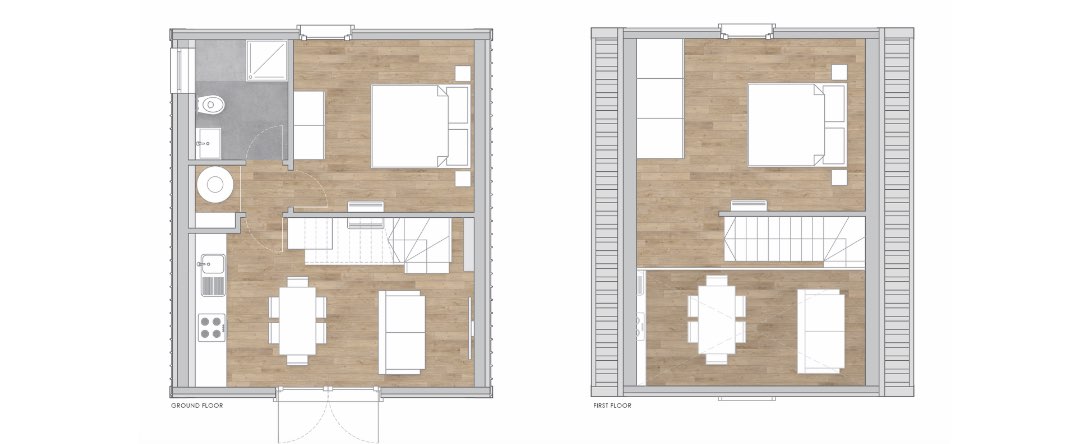 Model A Case modulari in legno A-FOLD
